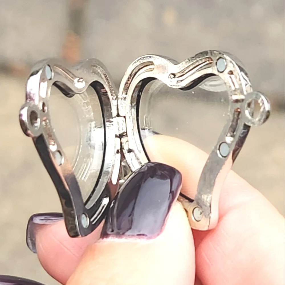 Anthropologie Stainless Steel Heart Locket Charm/Ornament RARE
